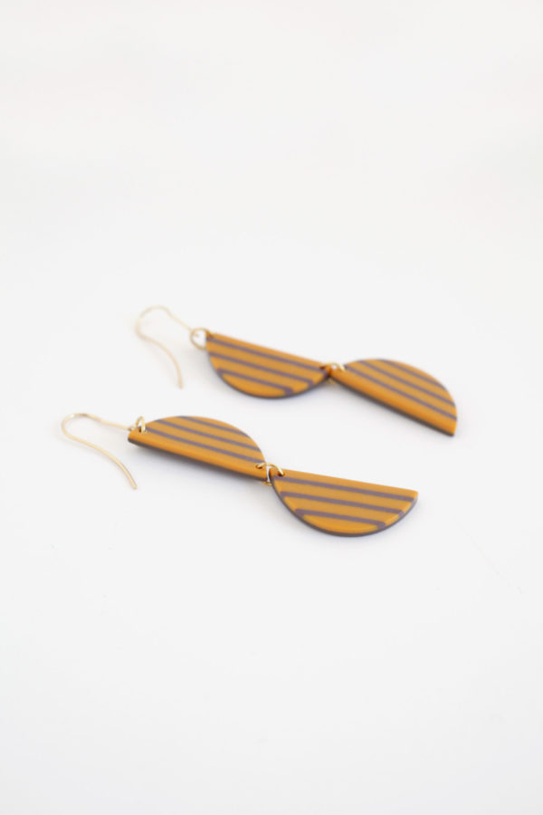 000002 2 DD ORANGE stripes contemporary geometric earring clay yewelry.jpg scaled